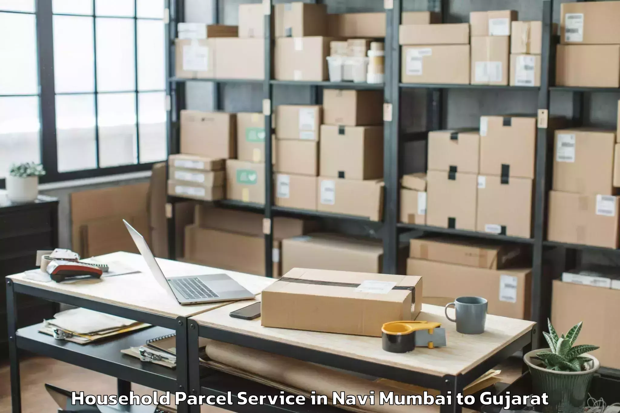 Navi Mumbai to Delvada Household Parcel Booking